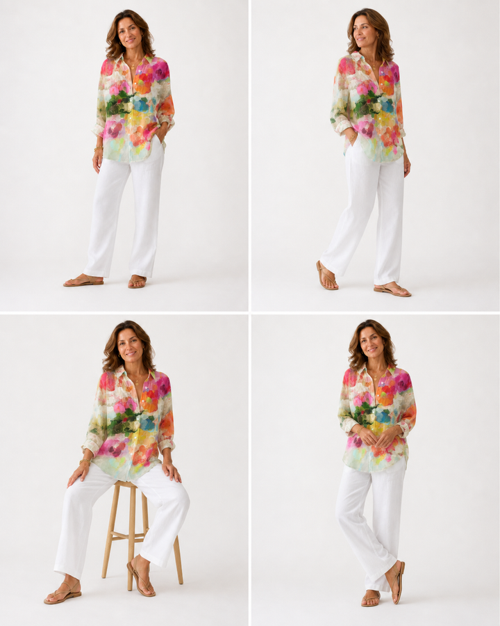 Blouse imprimée légère et colorée