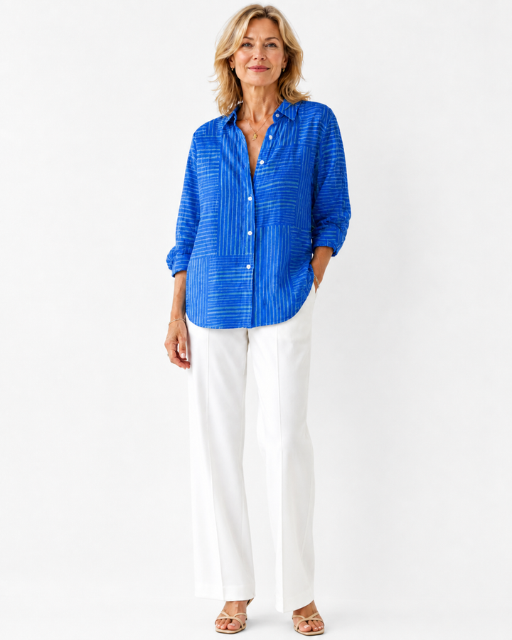 Blouse imprimée légère et colorée
