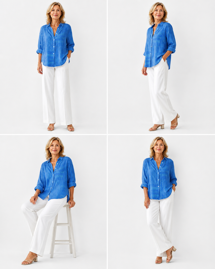 Blouse imprimée légère et colorée