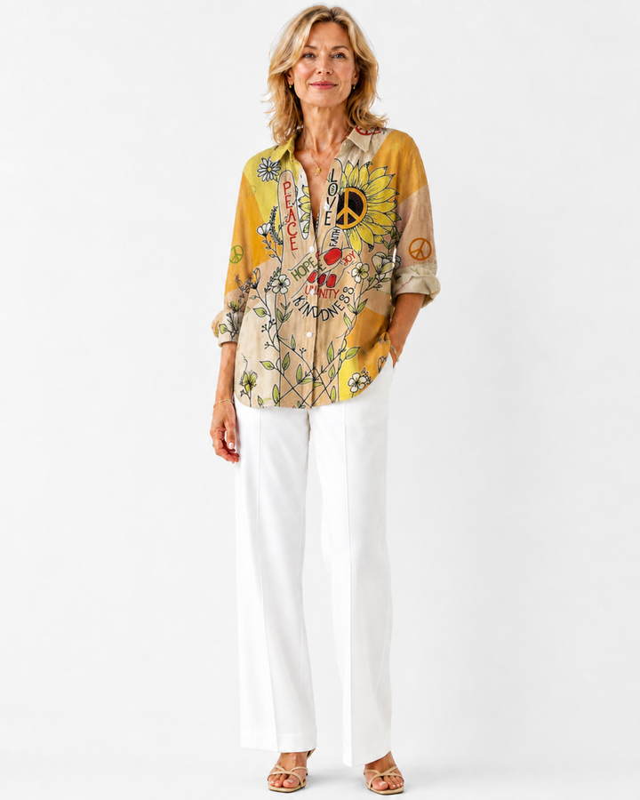 Blouse imprimée légère et colorée