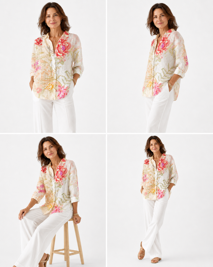 Blouse imprimée légère et colorée