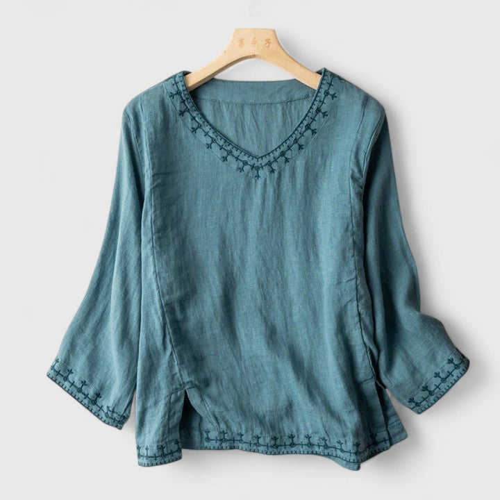 Taysia | Blouse Élégante à Col V