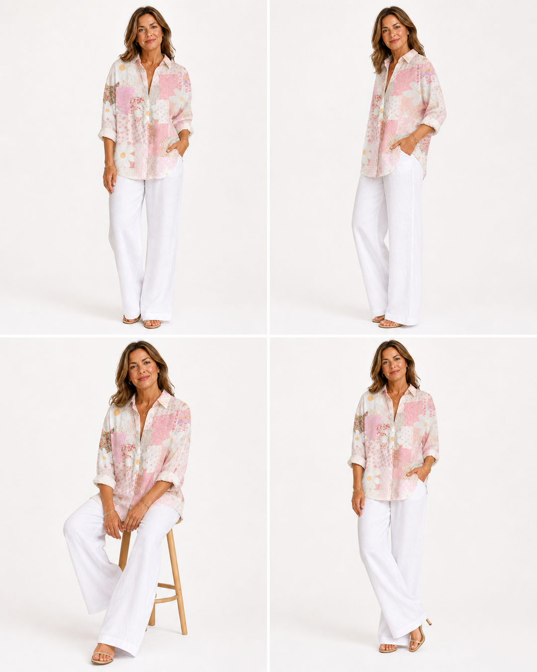 Blouse imprimée légère et colorée