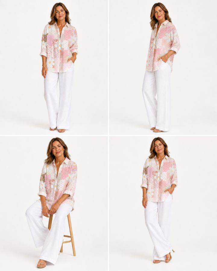 Blouse imprimée légère et colorée