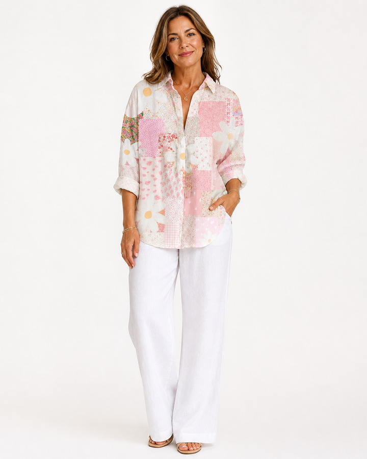 Blouse imprimée légère et colorée